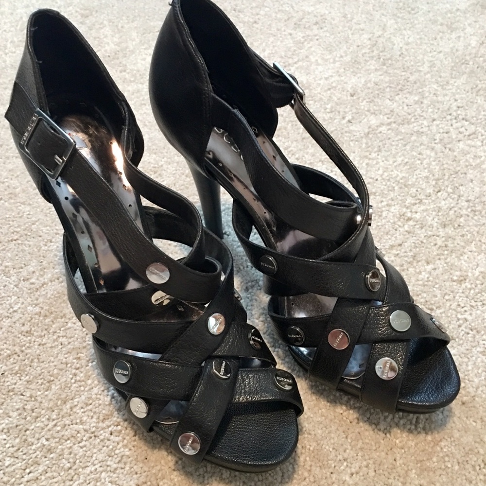 NWOB BCBG DIMITRIA Black studded heels